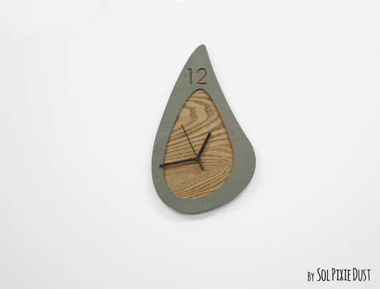 Organic Concrete and Wood Wall Clocks Designs