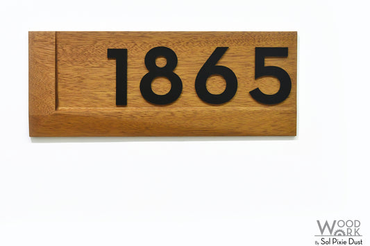 3d Solid Wood Address Plaques African Teak (Iroko)