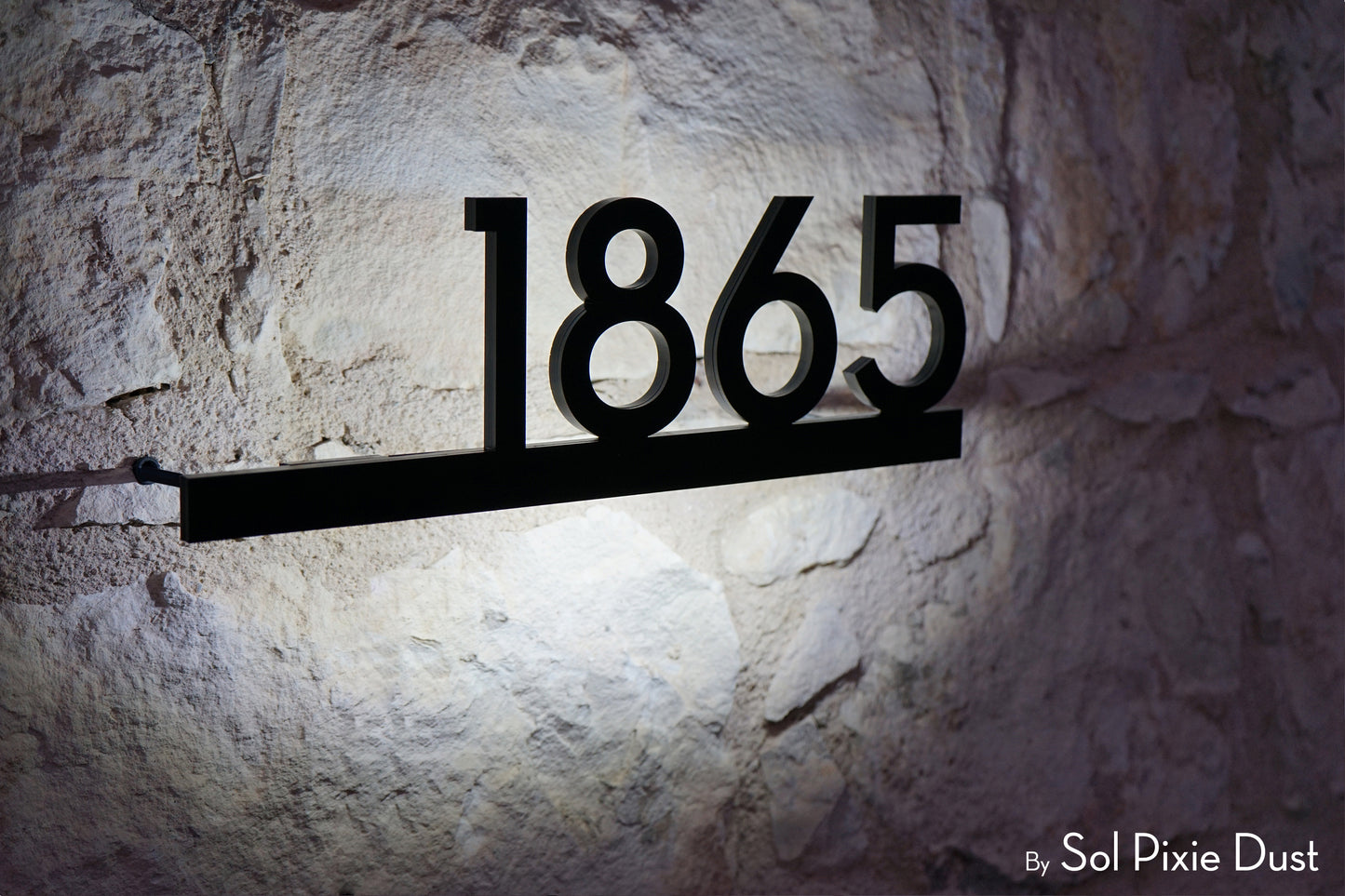 Underline House Numbers - LED Signs with Name / Address