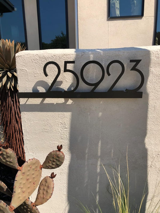 Underline House Numbers - LED Sign ( Font Options )