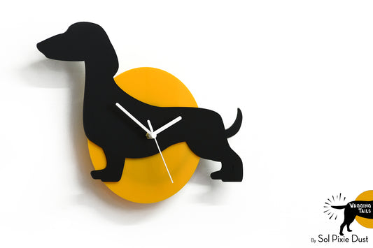 Dachshund Wagging Tail Wall Clock