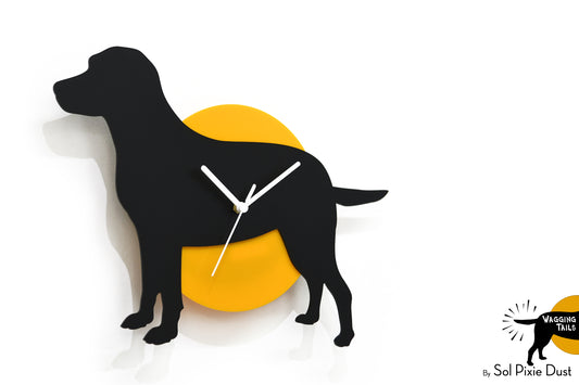 Labrador Retriever Wagging Tail Wall Clock