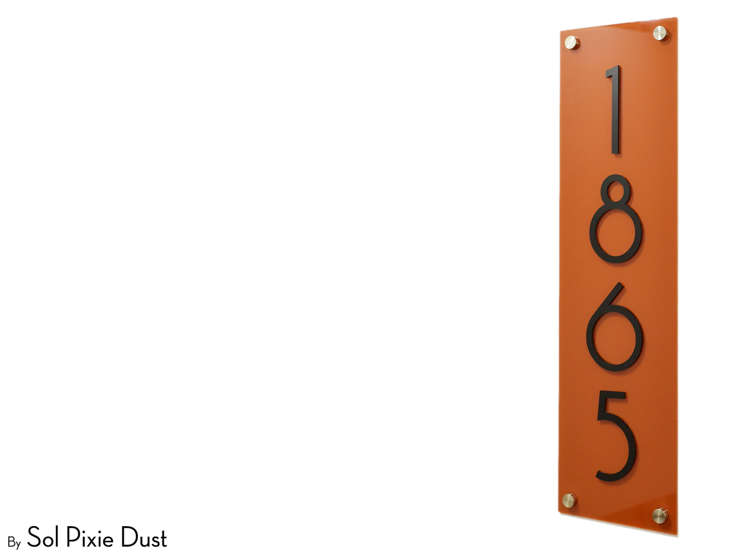 Acrylic Plaque House Number Sign – One Layer | Multiple Sizes & Shapes
