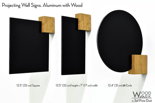Aluminum (ACP) Address Signs with Solid Wood Mount