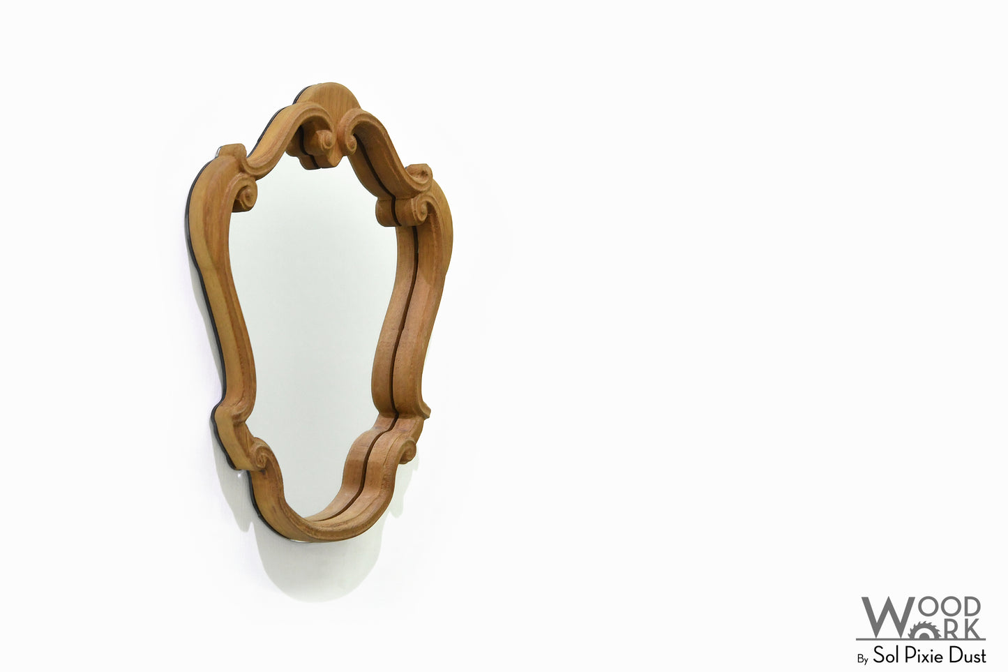 Iroko Wooden Wall Mirror