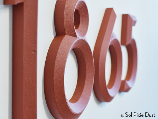 Minimal 3D House Numbers – Modern House Numbers