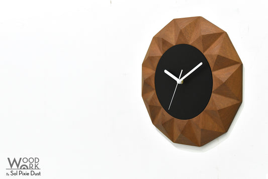 3D Vergina Sun Wooden Wall Clock