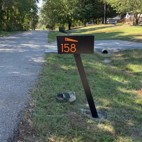 Modern Post Mounted Mailbox - Contemporary Post Mounted Mailbox Type 4XL
