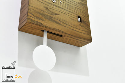 Time Box Modern Cuckoo Bird.  Cuckoo and Pendulum Wall Clock