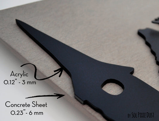 Square Concrete Wall Clocks Designs with Acrylic