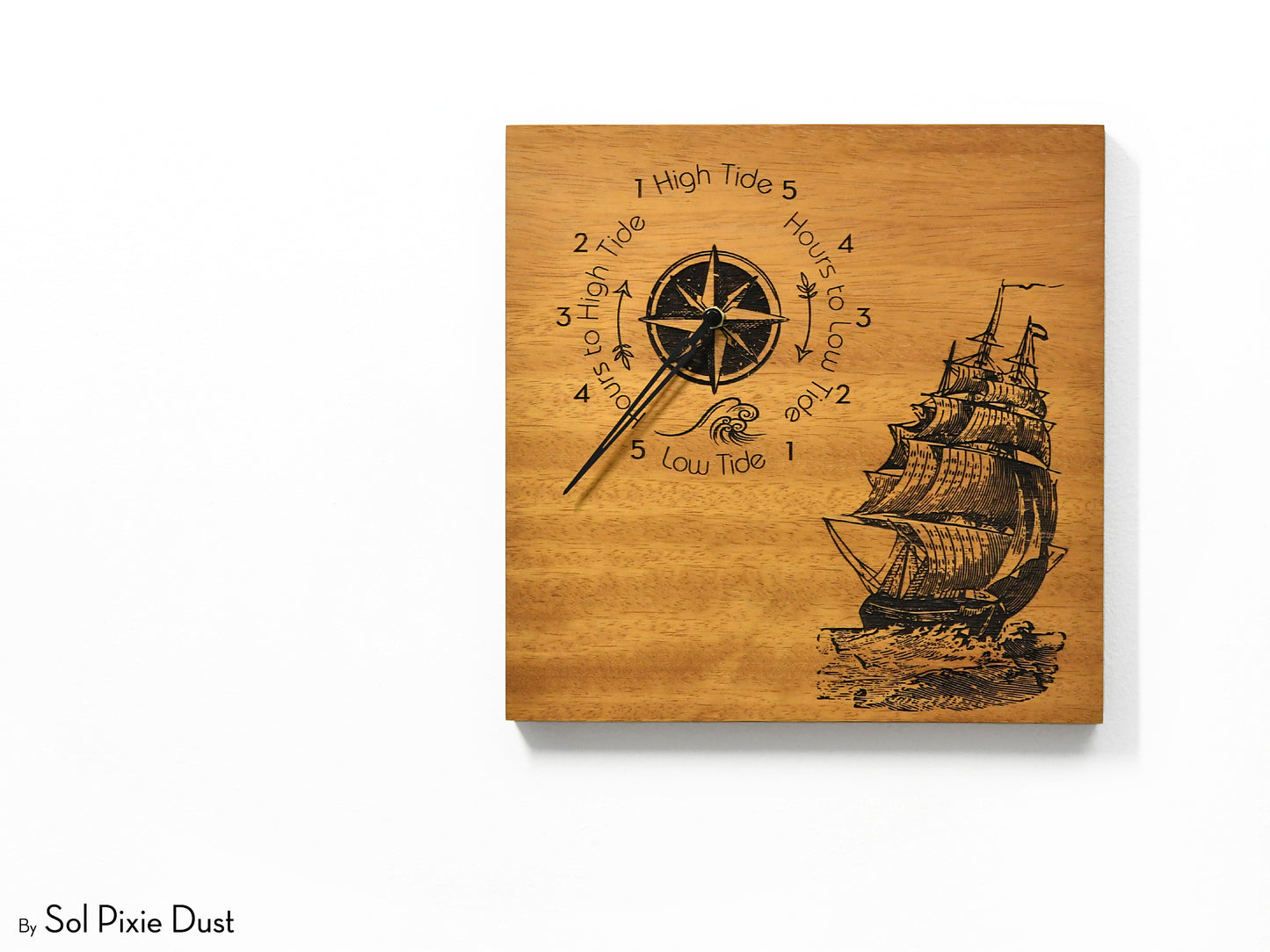 Wooden Tide Wall Clock