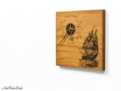 Wooden Tide Wall Clock