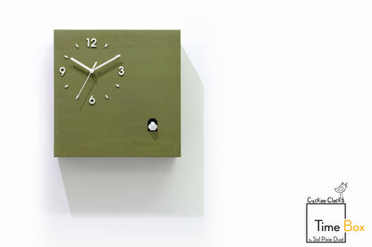 Time Box Modern Cuckoo Bird.  Cuckoo and Pendulum Wall Clock