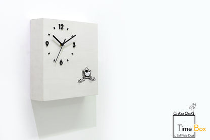 Time Box Modern Cuckoo Bird.  Cuckoo and Pendulum Wall Clock