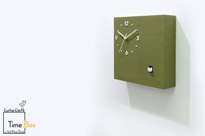 Time Box Modern Cuckoo Bird.  Cuckoo and Pendulum Wall Clock