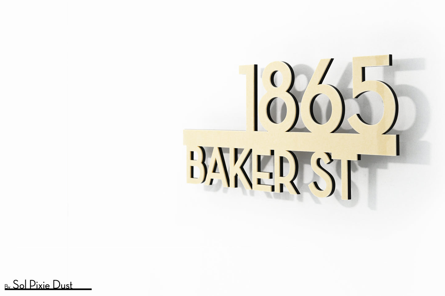 Underline House Numbers - LED Signs with Name / Address
