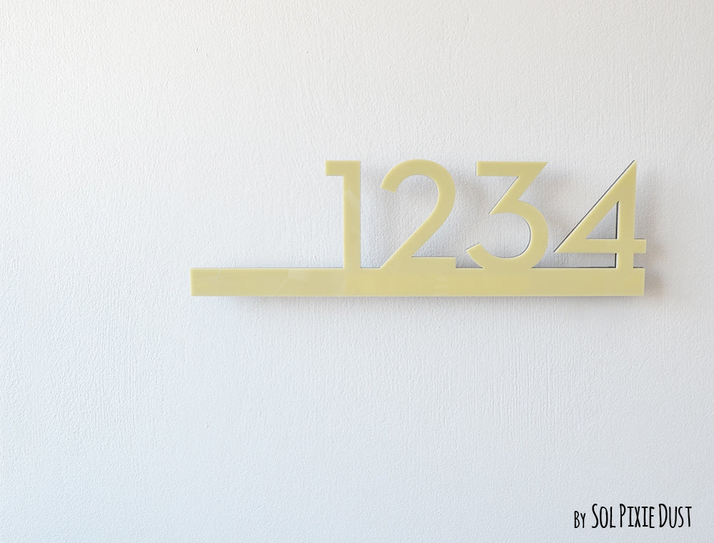 Underline House Numbers - LED Signs with Name / Address