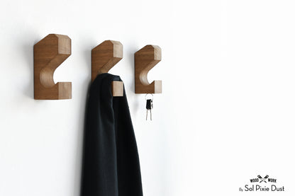 Wall Pegs and Racks - Wooden Hooks
