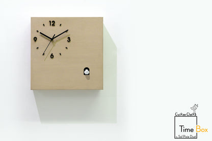 Time Box Modern Cuckoo Bird.  Cuckoo and Pendulum Wall Clock