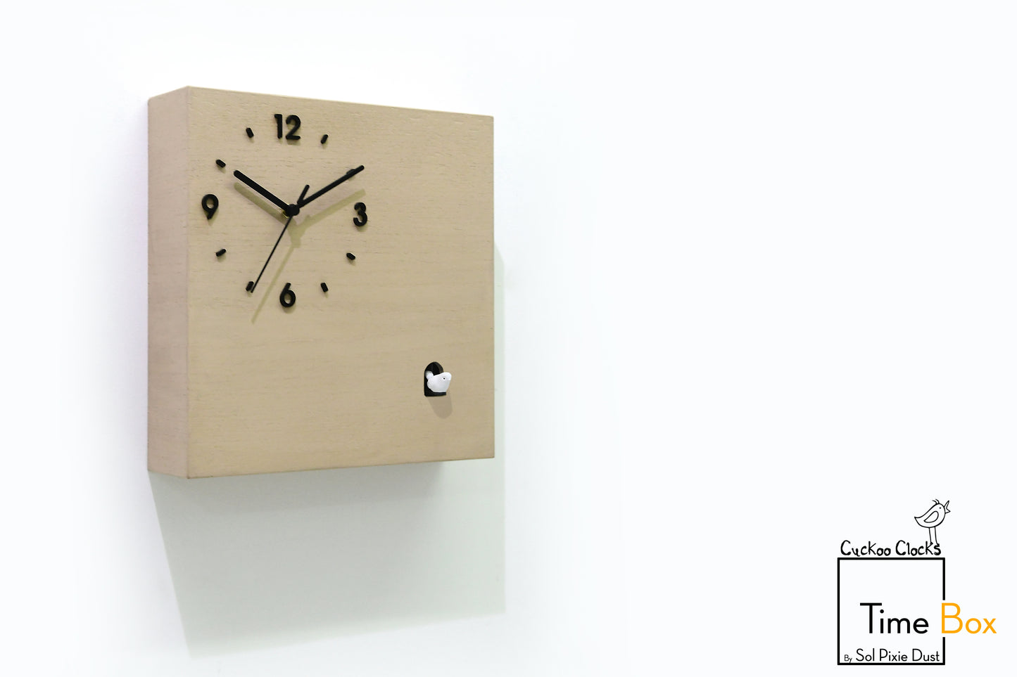 Time Box Modern Cuckoo Bird.  Cuckoo and Pendulum Wall Clock