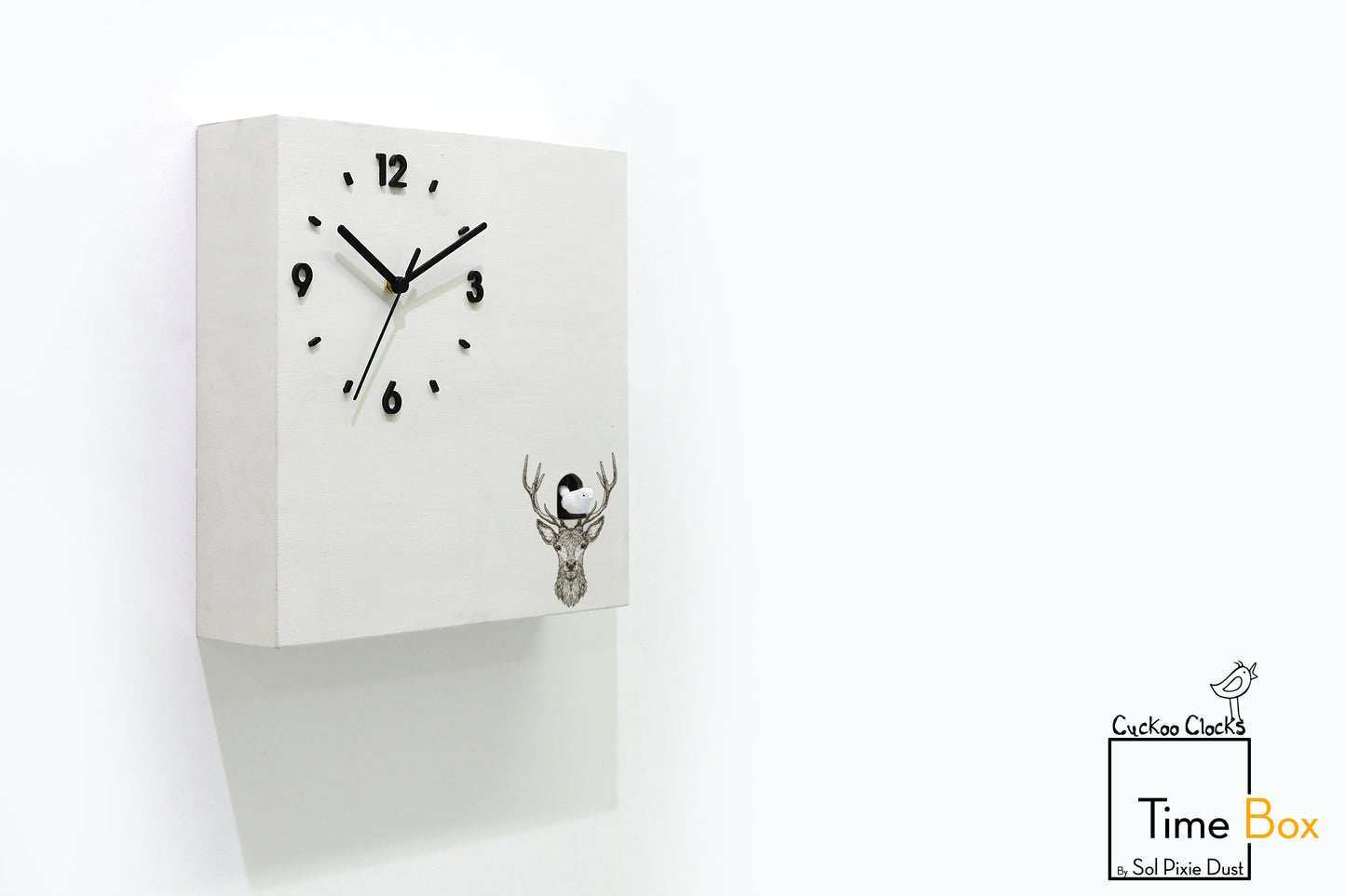 Time Box Modern Cuckoo Bird.  Cuckoo and Pendulum Wall Clock