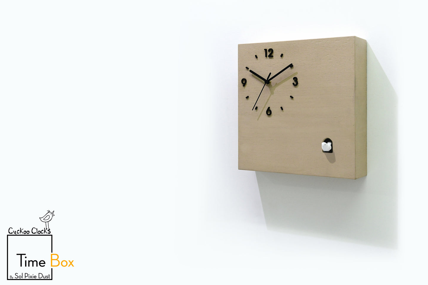 Time Box Modern Cuckoo Bird.  Cuckoo and Pendulum Wall Clock