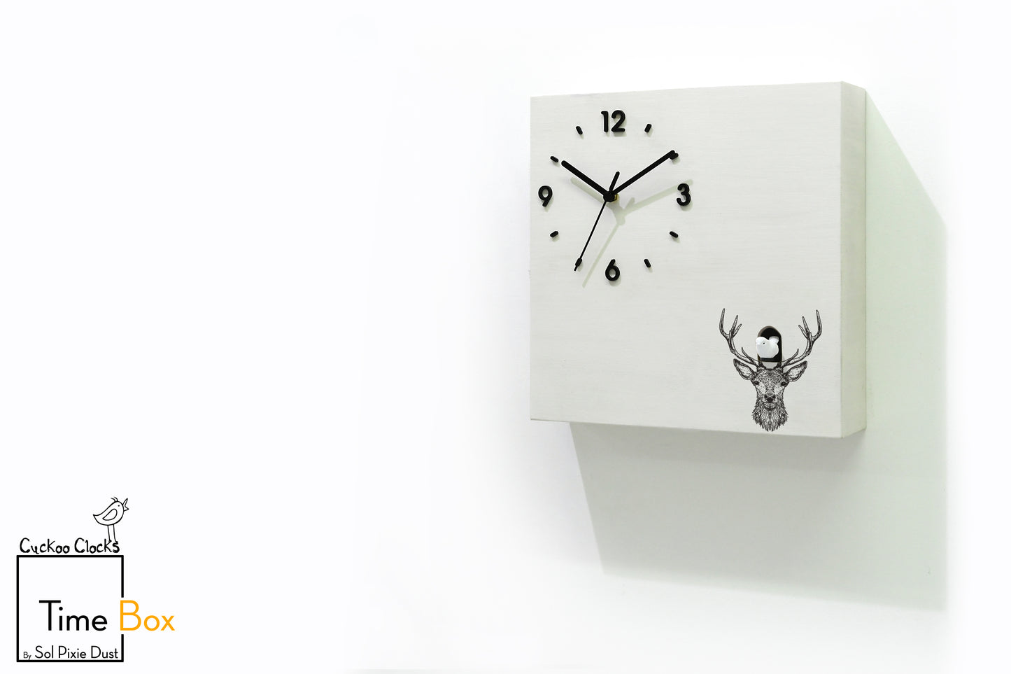 Time Box Modern Cuckoo Bird.  Cuckoo and Pendulum Wall Clock