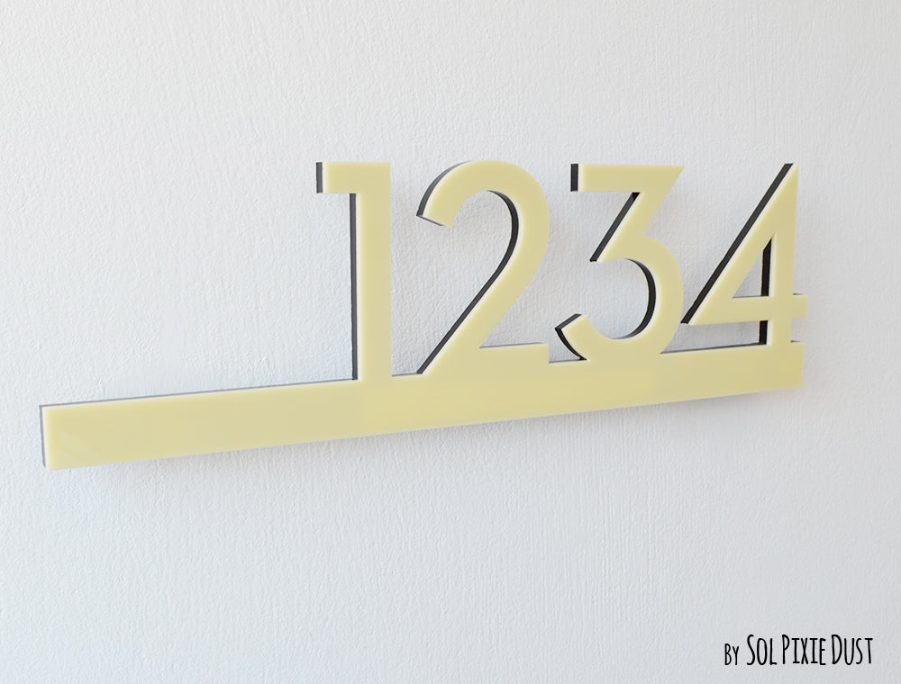 Underline House Numbers - LED Signs with Name / Address