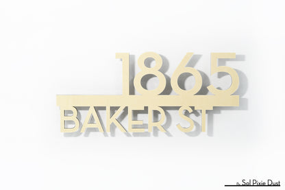 Underline House Numbers - LED Signs with Name / Address