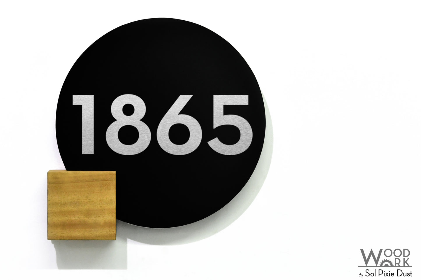 Aluminum (ACP) Address Signs with Solid Wood Mount