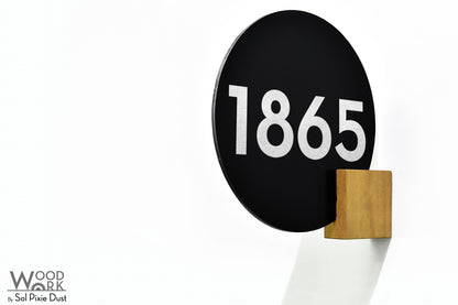 Aluminum (ACP) Address Signs with Solid Wood Mount