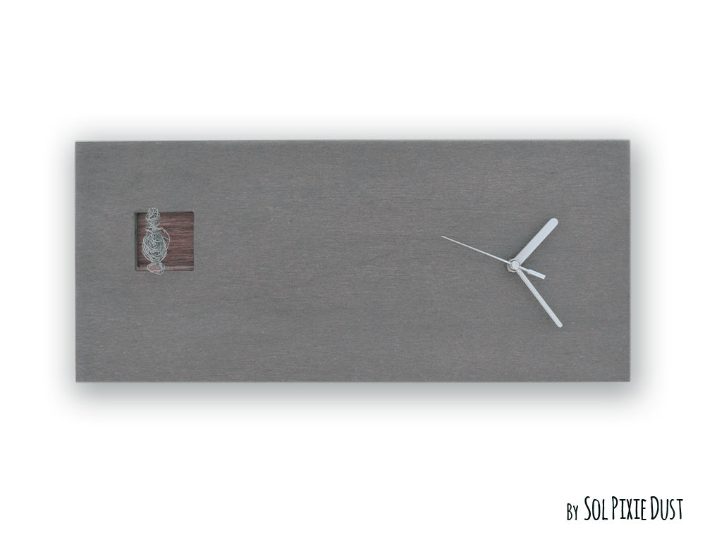 Concrete Wall Clocks Designs - Wire Bird