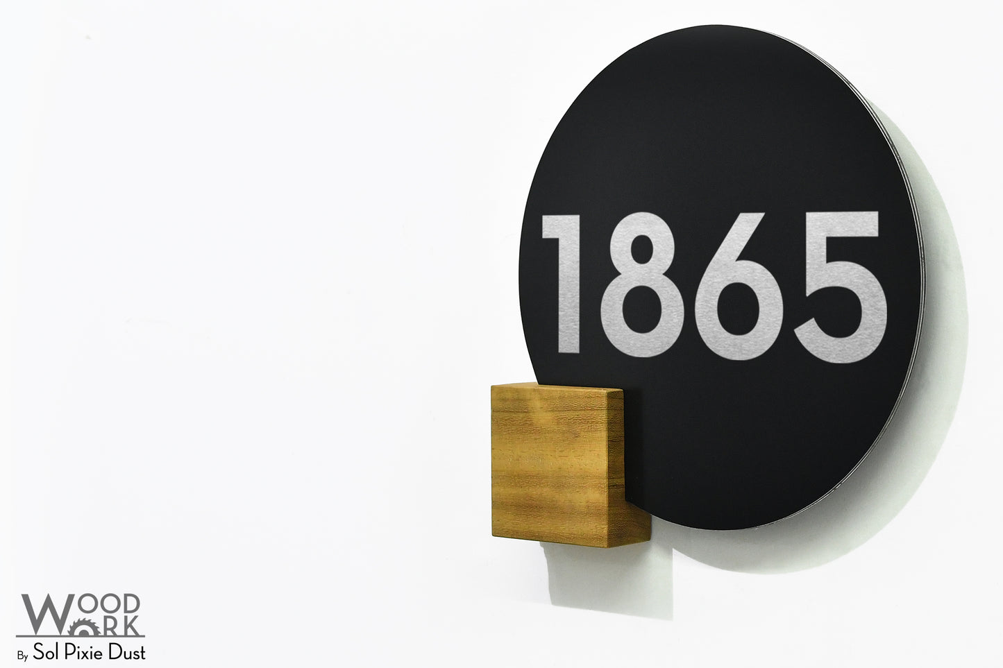 Aluminum (ACP) Address Signs with Solid Wood Mount