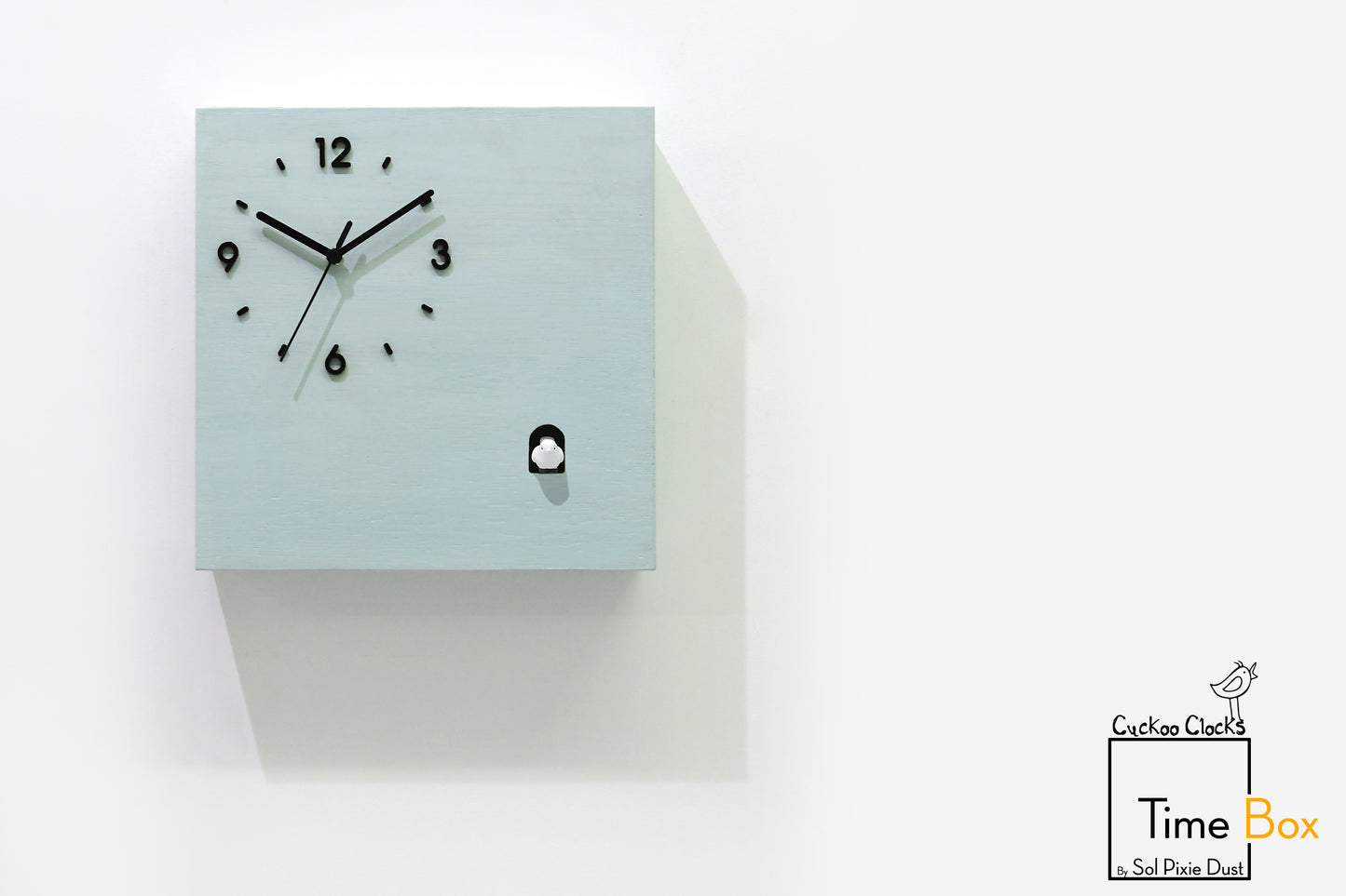 Time Box Modern Cuckoo Bird.  Cuckoo and Pendulum Wall Clock