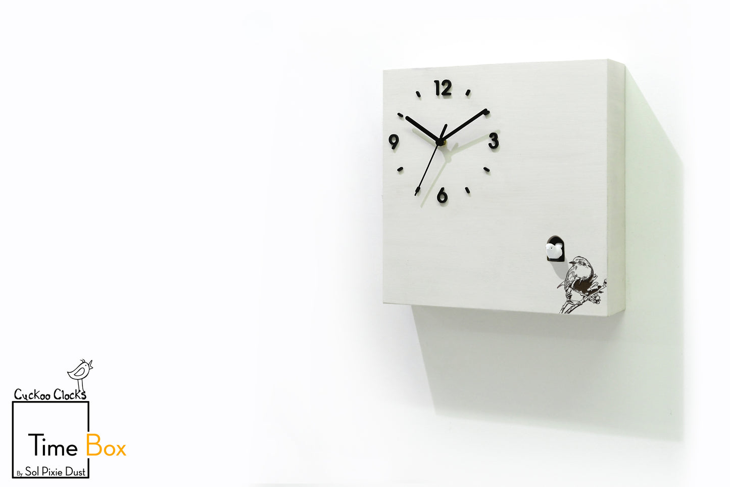 Time Box Modern Cuckoo Bird.  Cuckoo and Pendulum Wall Clock