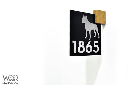 Aluminum (ACP) Address Signs with Solid Wood Mount