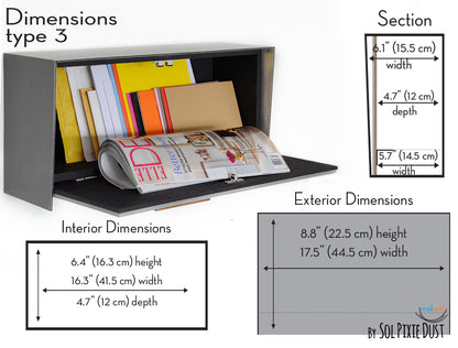 Modern Wall Mounted Mailbox Type 3