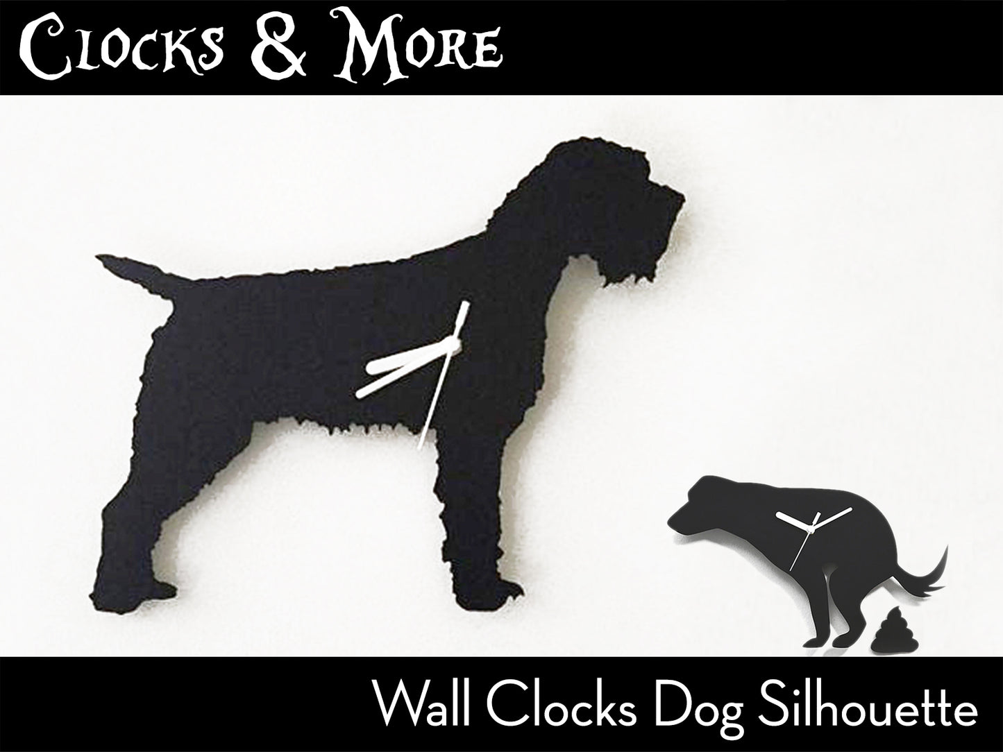 Dog Breed Silhouette Wall Clocks