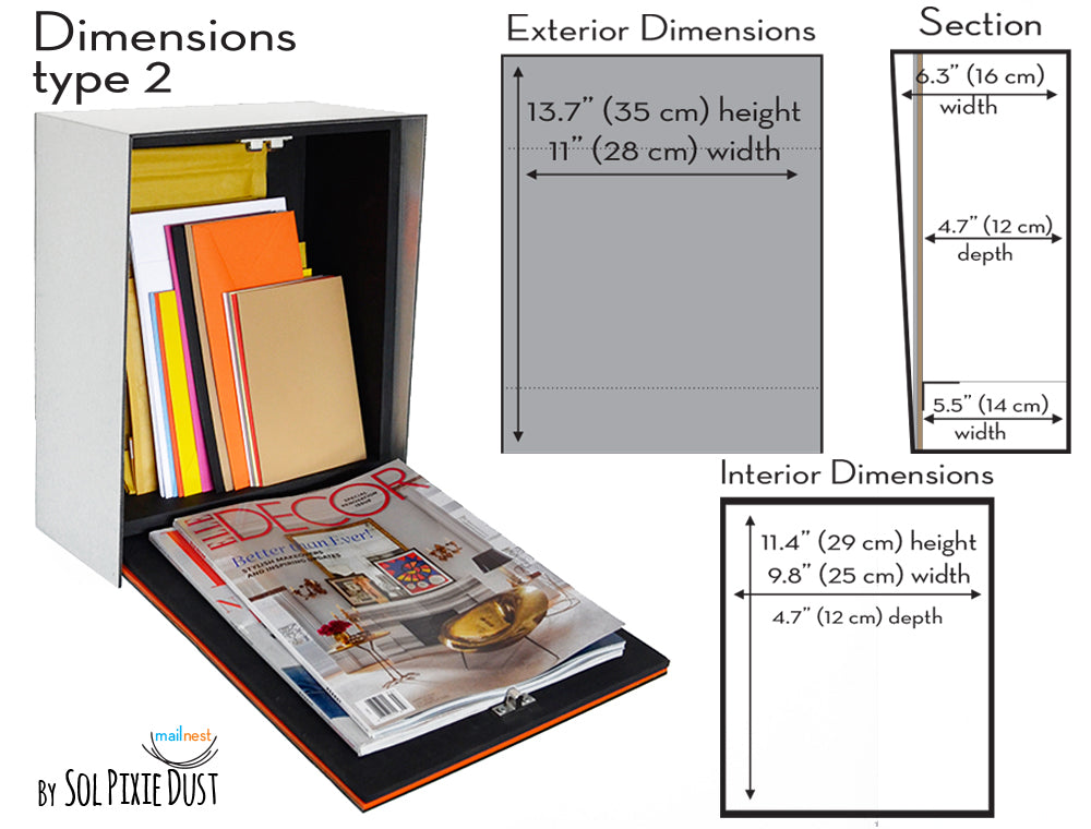Modern Wall Mounted Mailbox Type 2