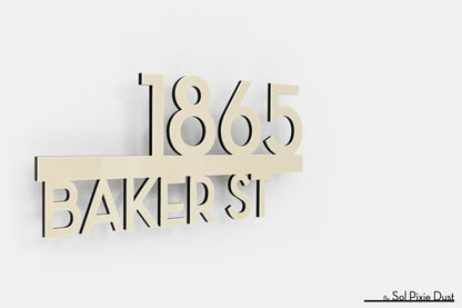 Underline House Numbers - LED Signs with Name / Address