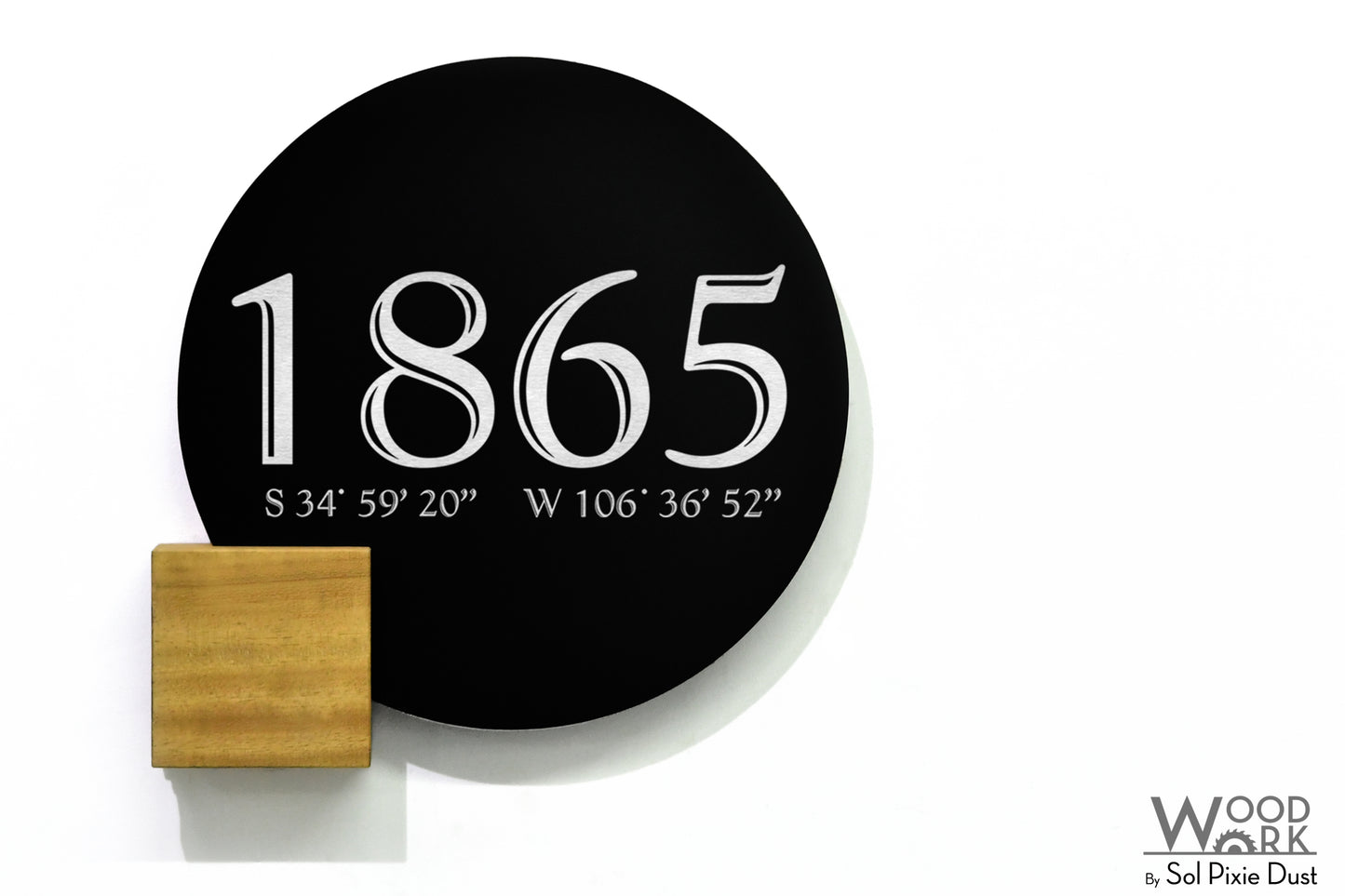 Aluminum (ACP) Address Signs with Solid Wood Mount