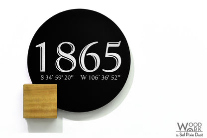 Aluminum (ACP) Address Signs with Solid Wood Mount