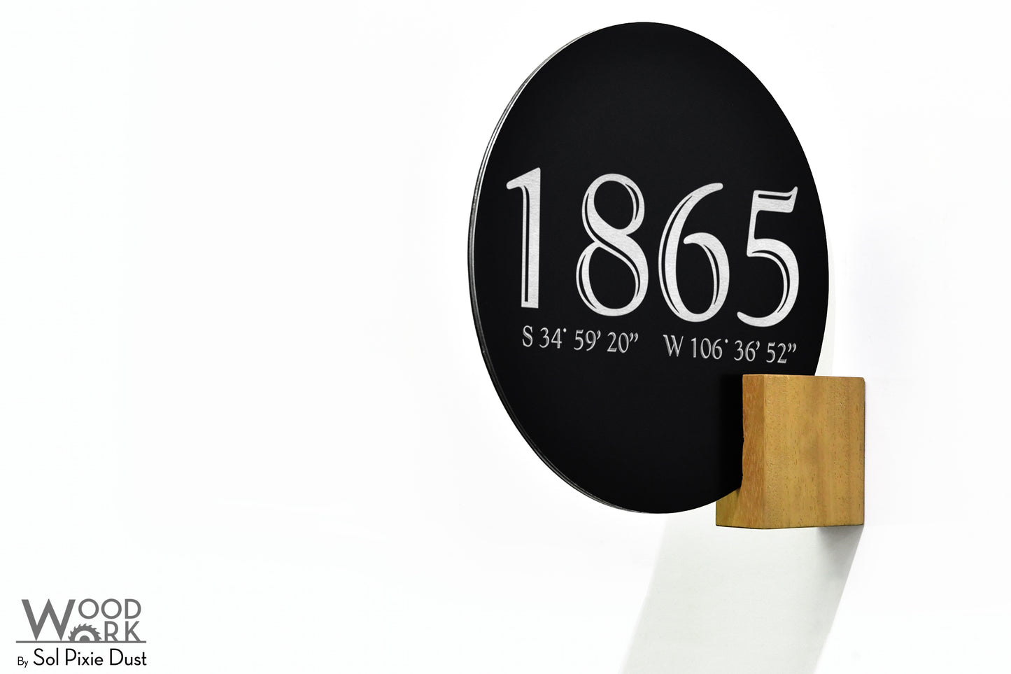 Aluminum (ACP) Address Signs with Solid Wood Mount