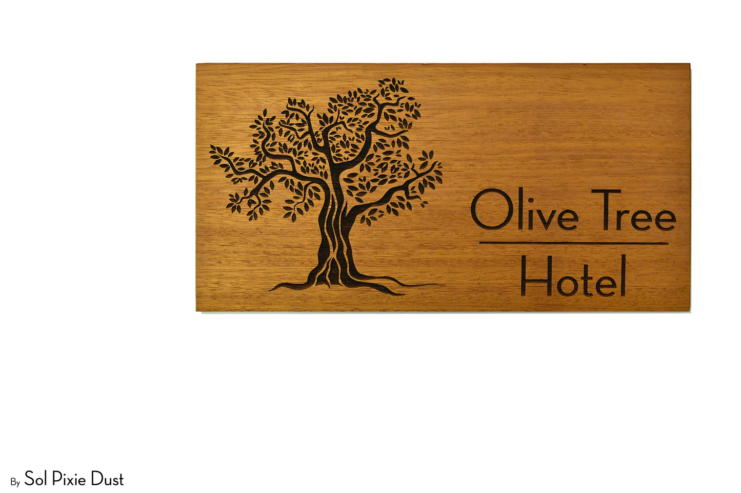Solid Wood Address Plaques African Teak (Iroko) - Signs