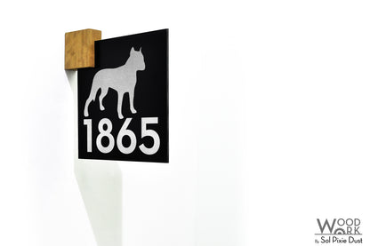 Aluminum (ACP) Address Signs with Solid Wood Mount