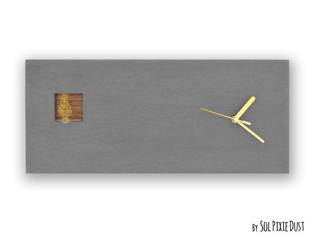 Concrete Wall Clocks Designs - Wire Bird