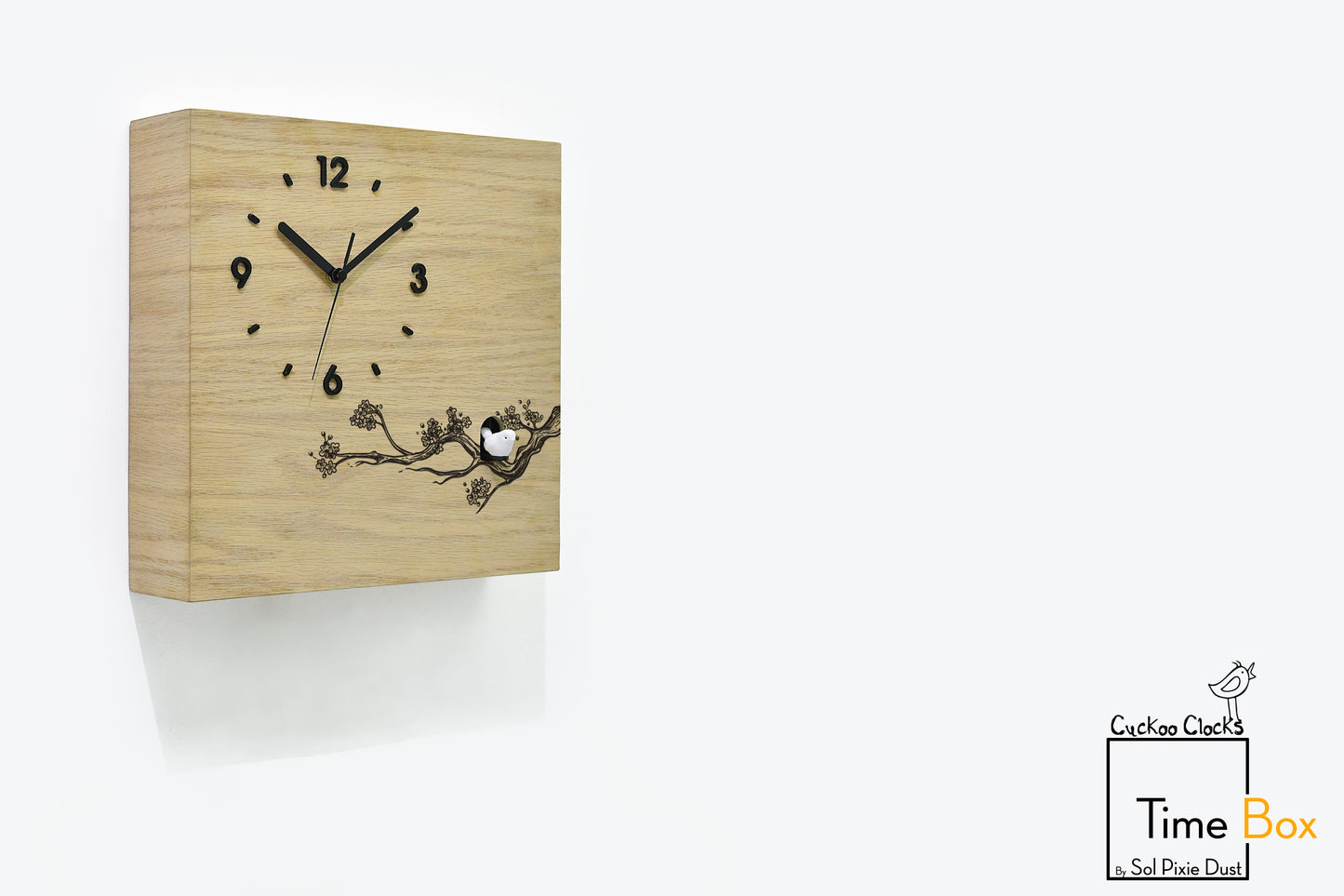 Time Box Modern Cuckoo Bird.  Cuckoo and Pendulum Wall Clock