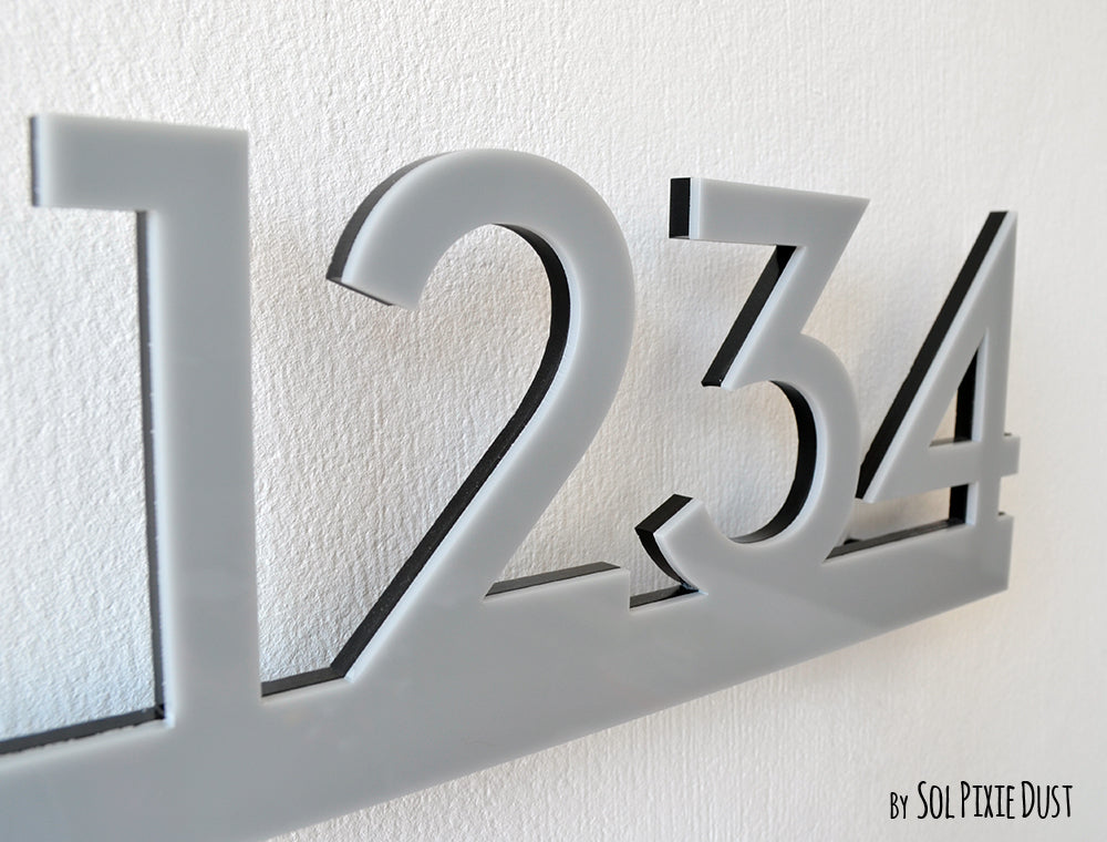 Underline House Numbers - LED Signs with Name / Address