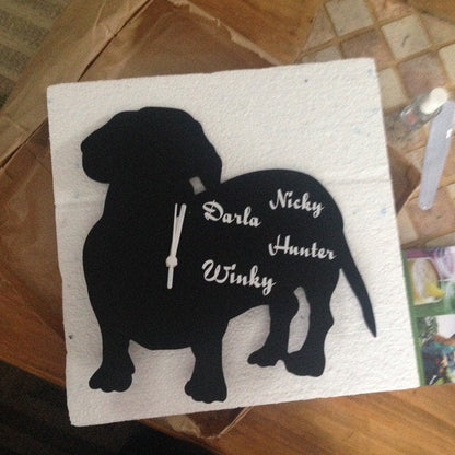 Dog Breed Silhouette Wall Clocks
