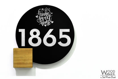 Aluminum (ACP) Address Signs with Solid Wood Mount